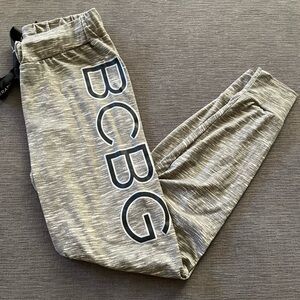 BCBGeneration Gray & White Pajama Joggers – Women’s Size S/P